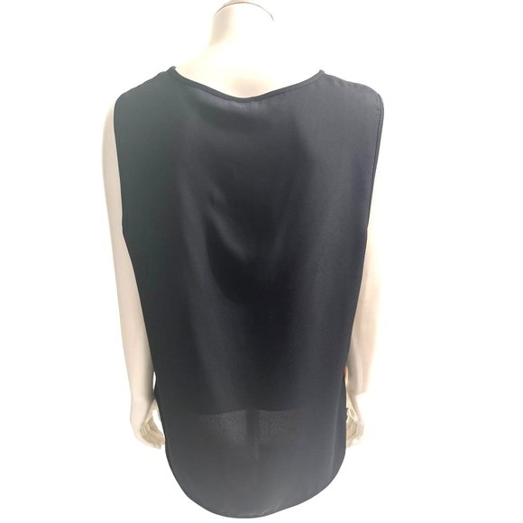 Anne Klein Colorblock Sleeveless Shell, Size 14 - White & Black - Picture 4 of 16